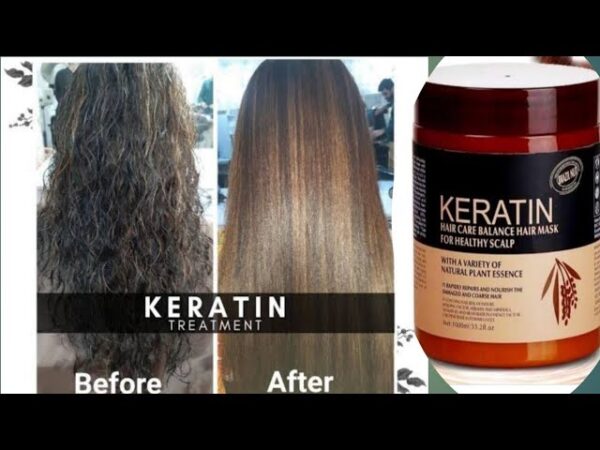 Keratin Hair Mask 500 ml Before & After