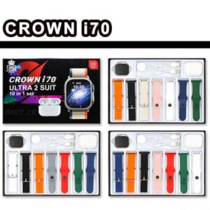 Crown i70 Ultra-2 Smart Watch & Airpods
